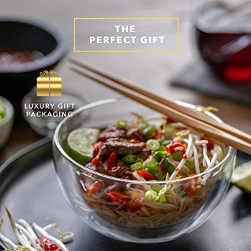 Dragon Glassware Double Wall Bowls - Elegant Insulated Set