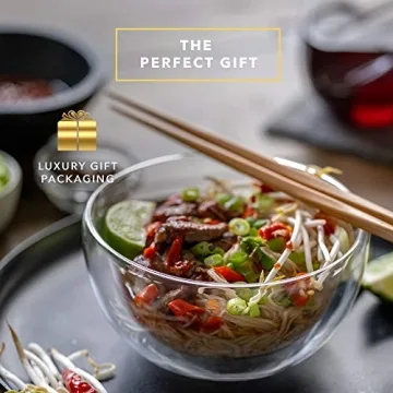 Dragon Glassware Double Wall Bowls - Elegant Insulated Set