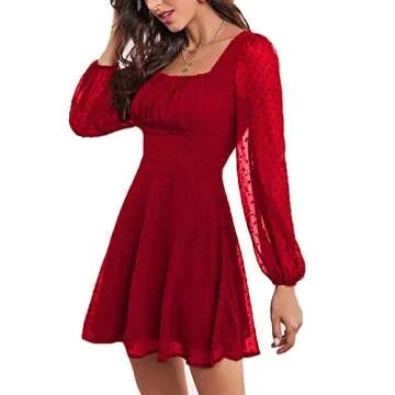 Stylish LYANER Polka Dot Mini Dress for Women