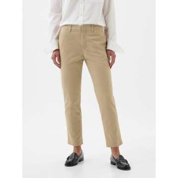 Chic GAP Downtown Khaki Pants for Women - Elegant Comfort