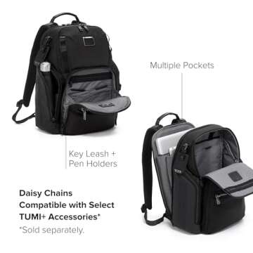 TUMI - Alpha Bravo Search Backpack - Laptop Backpack for Men & Women - Backpack for Work & Travel - 17.0" X 14.0" X 8.3" - Black