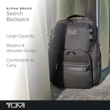 TUMI - Alpha Bravo Search Backpack - Laptop Backpack for Men & Women - Backpack for Work & Travel - 17.0" X 14.0" X 8.3" - Black