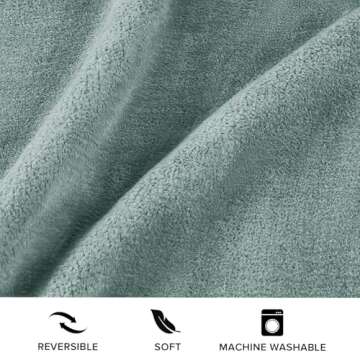 UGG 29315 Whitecap Plush Flannel Oversized Reversible Fleece Throw Blanket Luxury Comfortable Lightweight Cozy Hotel Style Home Decor Soft Luxurious Blankets, 50 x 70-Inch, Slate