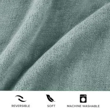 UGG 29315 Whitecap Plush Flannel Oversized Reversible Fleece Throw Blanket Luxury Comfortable Lightweight Cozy Hotel Style Home Decor Soft Luxurious Blankets, 50 x 70-Inch, Slate