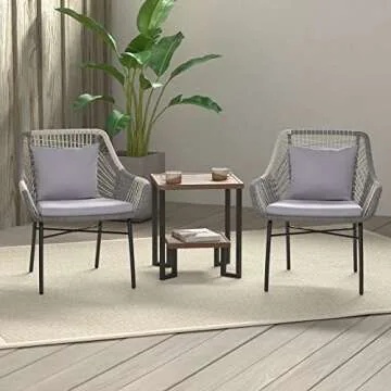 Stylish Amazon Basics Outdoor Rope Club Chairs Set for Patios