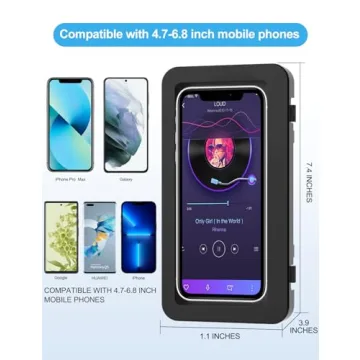 KUNSLUCK Shower Phone Holder Waterproof Anti-Fog