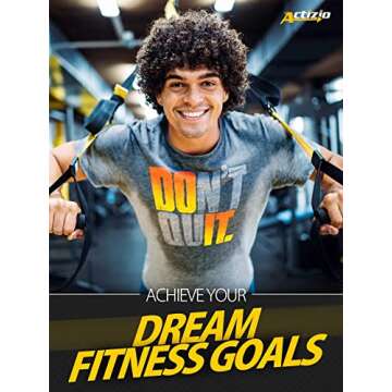 Actizio Men's Workout Shirt Cotton Fabric T-Shirt Short Sleeve Sweat Activated Motivational Exercise...