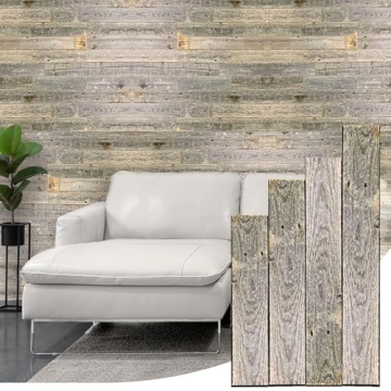BARNWOODUSA Real Reclaimed Wood Planks - Easy Nail-Up Panels