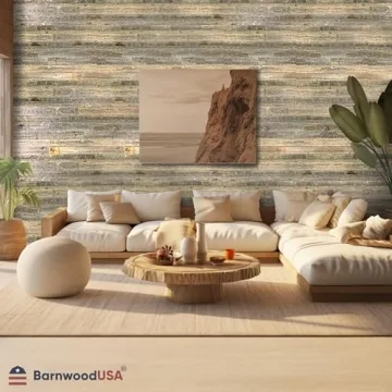 BARNWOODUSA Real Reclaimed Wood Planks - Easy Nail-Up Panels