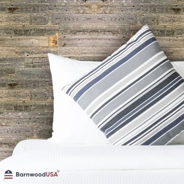 BARNWOODUSA Real Reclaimed Wood Planks - Easy Nail-Up Panels