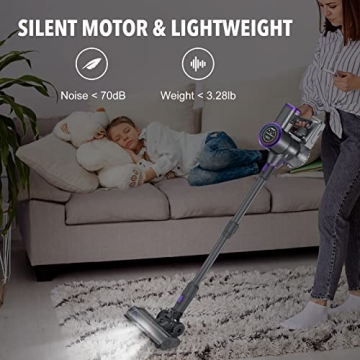 AIMILER Cordless Vacuum with 190AW Suction and 55min Runtime