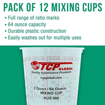 Custom Shop 64 Ounce Paint Mixing Cups - Pack of 12