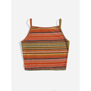 Stylish Striped Crop Cami Top for Summer Wear