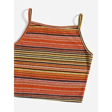 Stylish Striped Crop Cami Top for Summer Wear