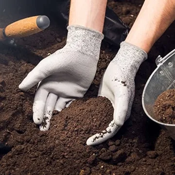 SAFEAT Cut Resistant Work Gloves for Men and Women - Protective, Flexible, Safety Grip, Comfortable PU Coated Palm