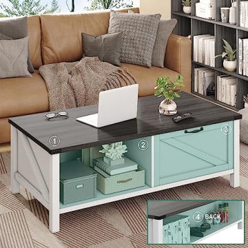 YITAHOME Farmhouse Coffee Table Stylish and Durable