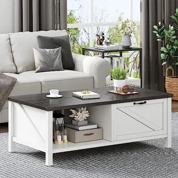 YITAHOME Farmhouse Coffee Table Stylish and Durable