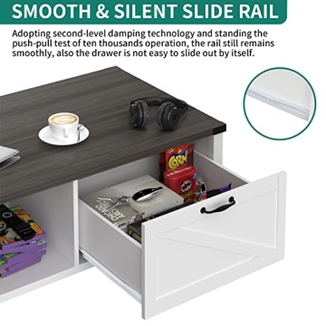 YITAHOME Farmhouse Coffee Table Stylish and Durable