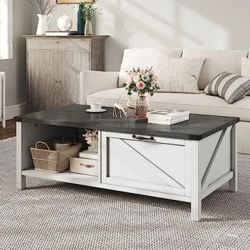 YITAHOME Farmhouse Coffee Table Stylish and Durable