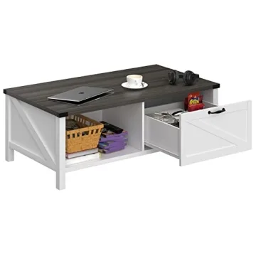 YITAHOME Farmhouse Coffee Table Stylish and Durable