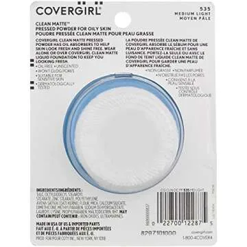 COVERGIRL Clean Matte Pressed Powder for a Smooth Finish