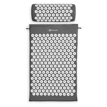 Gaiam Acupressure Mat and Pillow Set, Acupuncture Style Massage Mat & Pillow, Relief for Sciatic Ner...