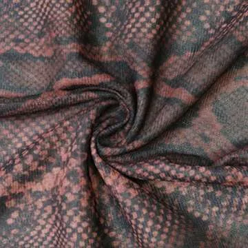 Uni Clau Women Sexy Short Sleeve Printed Sheer Mesh Bodycon Mini Dress See Through Slim Fit Tight Skinny Night Club Party Clubwear Midi Dress with Lining Snakeskin 2XL