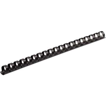 Fellowes 52326 Plastic Binding Combs - Round Back, 1/2 Inches, 90 sheets, Black, 100 Pack