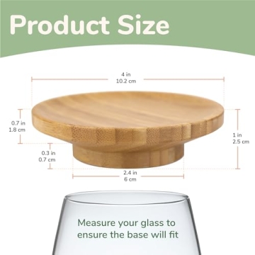 BambooMN 10-Piece Dual Use Coaster & Wine Glass Topper