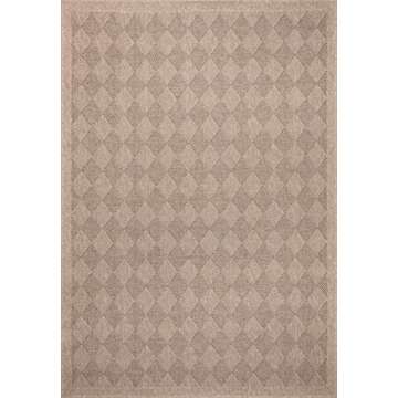 Adiva Rugs Jute Sisal Area Rug in Natural Look for Indoor Outdoor Use, Comfortable, Strong, Durable, Patio, Porch, Hallway (Mocca, 8’ X 10’)