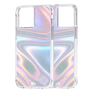 Case-Mate Soap Bubble iPhone 13 Pro Max Case for Women [10ft Drop Protection] [Wireless Charging] Luxury Phone Cover for iPhone 13 Pro Max - Iridescent Swirl Effect, Anti-Scratch, Slim Fit Iridescent
