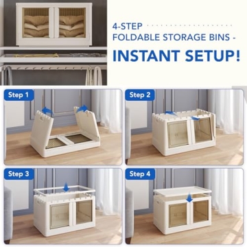 FLEXIMOUNTS Stackable Storage Bins 110 QT 3 Pack