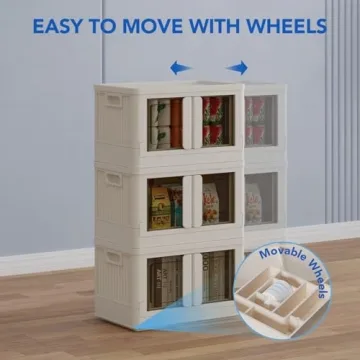 FLEXIMOUNTS Stackable Storage Bins 110 QT 3 Pack