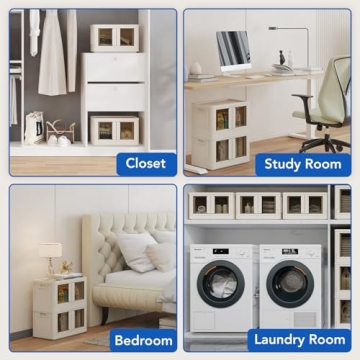 FLEXIMOUNTS Stackable Storage Bins 110 QT 3 Pack