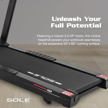Sole Treadmill F63 for Home Use with Incline and Bluetooth