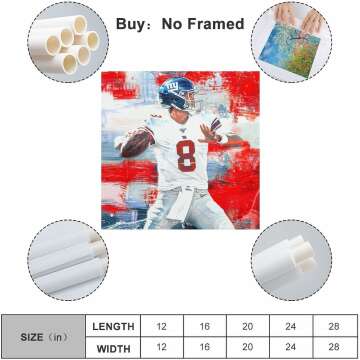 Daniel Jones Rugby Star 16x16 Wall Art Poster