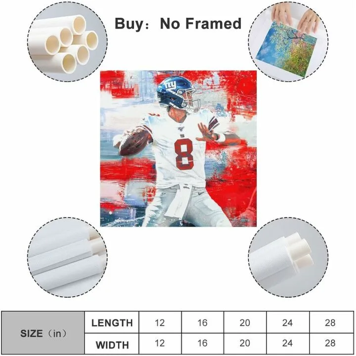 Daniel Jones Rugby Star 16x16 Wall Art Poster