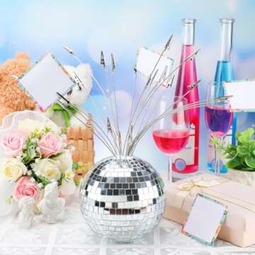 Geyoga Disco Ball Photo Tree Holder for Memorable Events