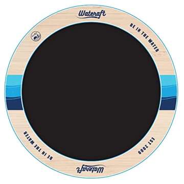 Wateraft 8 ft x 8 ft Inflatable Round Floating Dock, Water Raft, Pad & Boat Docking Station for Lake...