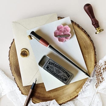 Stylish Ink Wells for Dip Pen and Calligraphy Nib Organizer Set