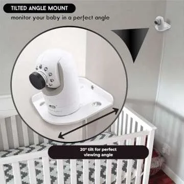 Baby Monitor Shelf Mount for Hello Baby Corner Camera Shelf Compatible with Infant Optics DXR-8 DXR-5 Arlo Baby Babysense 7 Motorola - Universal Wall Mounts Crib Cam Holder for Infants Video