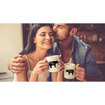 AW Fashions Mama Bear, Papa Bear Couples Mug - Funny Couple Mug - (2) 11OZ Coffee Mug - Funny Mug Se...