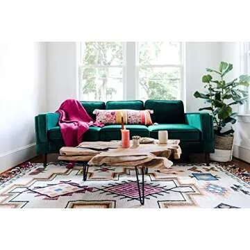 Edloe Finch Live Edge Coffee Table Hairpin Steel Legs, Natural Teak