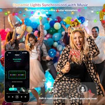 Smart 16.4Ft RGB Globe String Lights with App Control