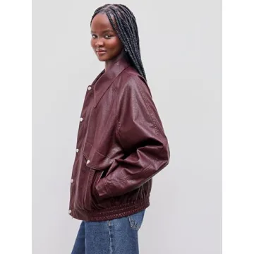 Trendy CIDER Faux Leather Long Sleeve Jacket for All