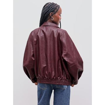 Trendy CIDER Faux Leather Long Sleeve Jacket for All