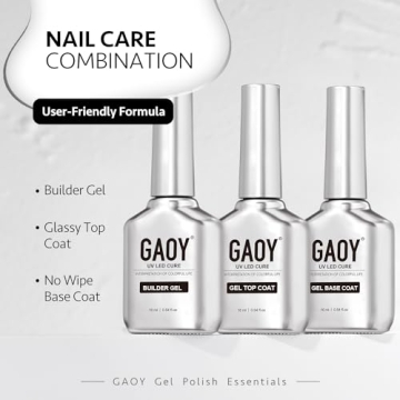 GAOY Gel Manicure Set, 3 Pcs Quality Builder Gel Set