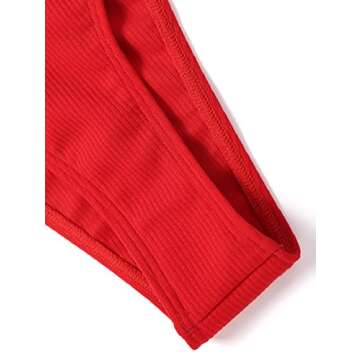 ZAFUL Women's Stylish Strapless Ribbed Bikini Set