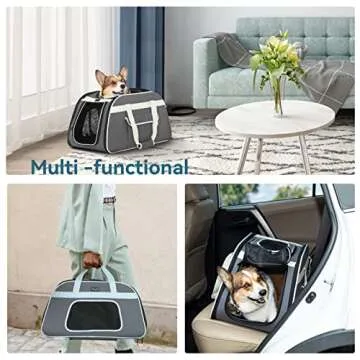 Petsfit Pet Carrier with Removable Wheels for Travel