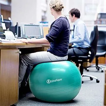 UNI FAM Extra Thick Stability Ball Chair for Fitness